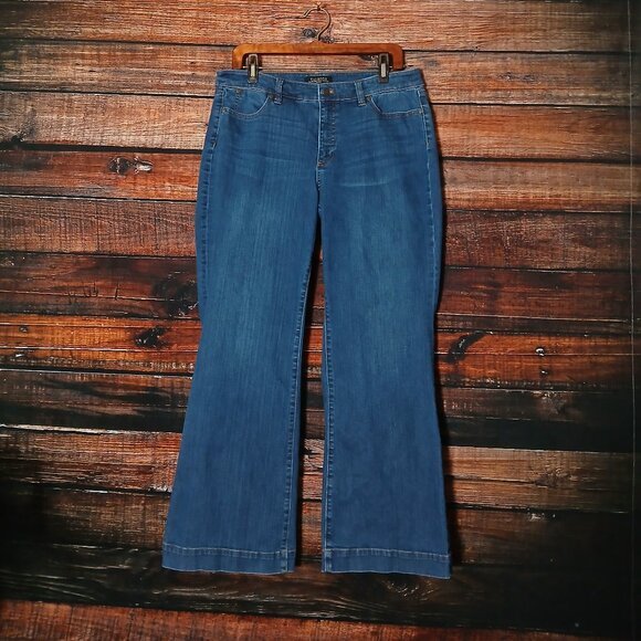 Talbots Women's Flare Jeans in Blue - Picture 2 of 8